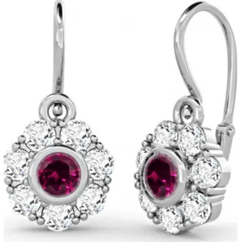 Šperk Couple, Dětské náušnice Pomněnka, bílé zlato se zirkony, 585-66-3-0212.1B00.0.00.104.14