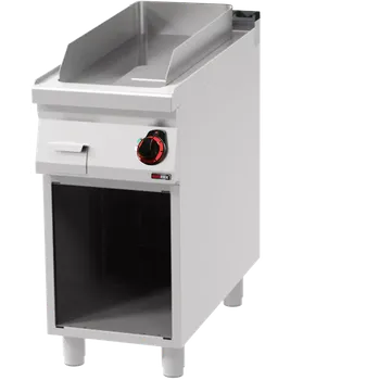 Kuchyňský gril Grilovací deska 31x65 elektrická chromovaná hladká s podestavbou 400 V | REDFOX - FTHC 90/40 E