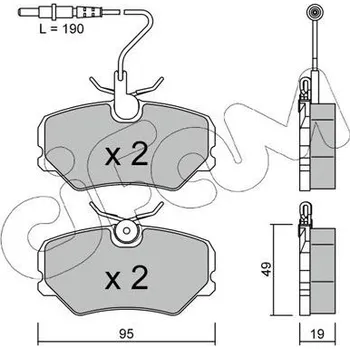 Brzdový systém Sada brzdových destiček, kotoučová brzda CIFAM 822-099-0