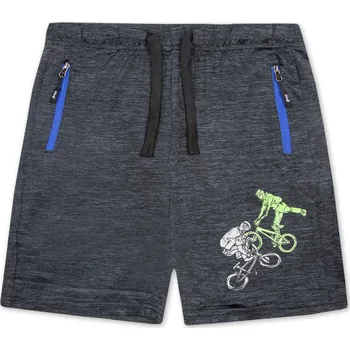 Chlapecké funkční kraťasy - Wolf T2442, tmavě šedý melír Barva: Šedá, Velikost: 152