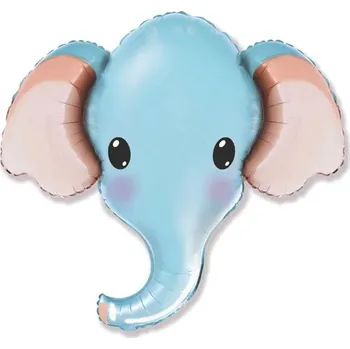 Balónek Fóliový balónek slon - modrý - safari - 81cm