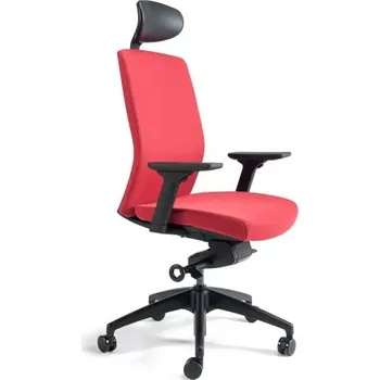 Kancelářská židle J2 SP černý plast - červená 202 - SLEVA 3% s kodem radost25