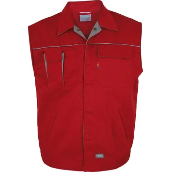 Dámská vesta Carson Kontrastní pracovní vesta CC700 Red-Grey XXL