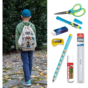 Výtvarná sada Balíček školních potřeb pro kluky leváky