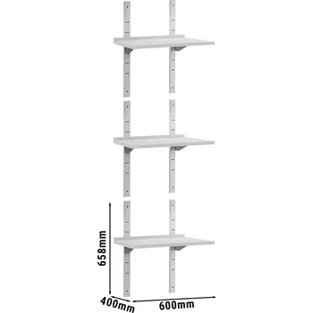 Vinotéka G.Gastro Nástěnné police ECO - 0,6 m - se 3 policemi