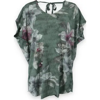 Halenka s potiskem 7140 Itálie barva: zelená-khaki, velikost: Univerzální-jedna velikost