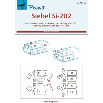 Plastikový model 1/72 Canopy mask Siebel Si-202 (AML)
