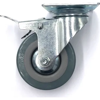Strong kolečko nábytkové gumové 75x21mm s brzdou