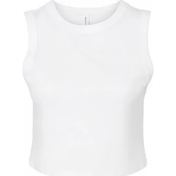 Bella+Canvas Pružné crop top tílko s hlubokými průramky Barva: Bílá, Velikost: L BL1013
