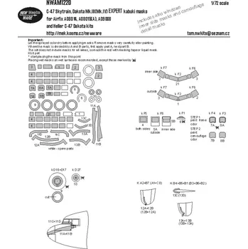 Plastikový model New Ware 1/72 Mask C-47 Skytrain, Dakota Mk.III/IV EXPERT
