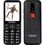 EVOLVEO EasyPhone LT, 4G mobilní telefon pro seniory s nabíjecím stojánkem, černý