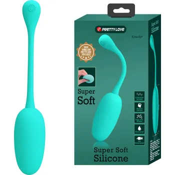 Pretty Love Knucker Super Soft Silicone Vibration Egg Aqua Green