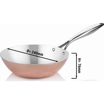 Pánev G.Gastro Měděná pánev Wok - Ø 24 cm