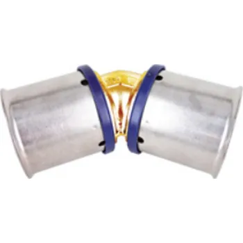 kanalizace Koleno lisovací Wavin M-press M1 mosaz d63/45°