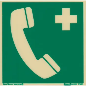 Pohotovostní telefon (FL samolepka 148x148 mm)