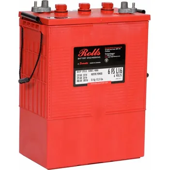 Autobaterie Rolls Battery Rolls trakční baterie 6 FS L16 6V 375 Ah L16G nabitá autobaterie + Reflexní přívěsek FOOT + možný výkup staré baterie při doručení nebo v prodejně Jinočany