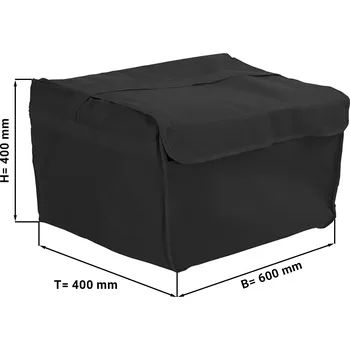 Pec na pizzu G.Gastro Pizza / termo taška pro koloběžku - na 8 rodinných pizz 60x40cm - černá