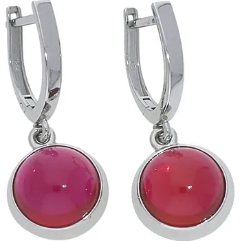 Náušnice Goldstore Visací náušnice bílé zlato a rubíny Váha: 4.49 g