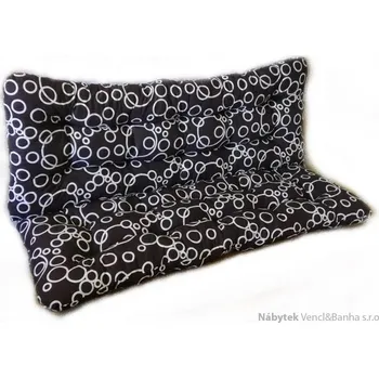 Podsedák polstr na houpačku 130 cm, polstry na zahradní nábytek bílé kruhy lkv
