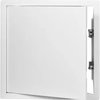 Ventishop KRDCb 400x400 kovová revizní dvířka na tlačný zámek, bílá