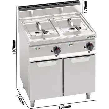 fritéza G.Gastro Elektrická fritéza 18+18L (27 kW)