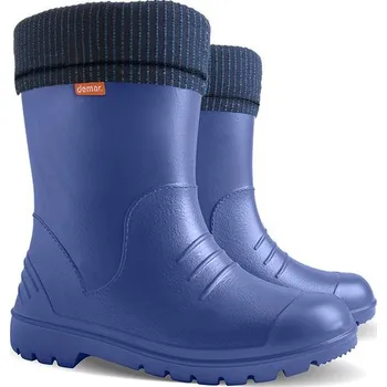 Chlapecká obuv Dětské zateplené holínky DEMAR Dino 0310 D modré Velikost 34-35