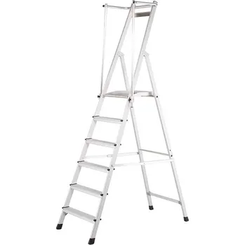 Zarges ZAP Neo S plošinový žebřík se zábradlím 6 stupňový