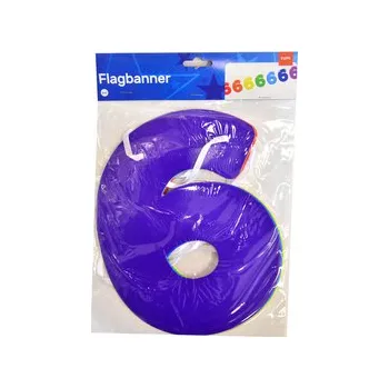 Girlanda papír číslo 6 6 m