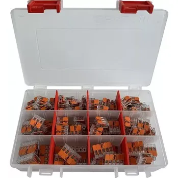 PLASTOVÝ ORGANIZÉR IDEAL BOX L & SVORKY WAGO (IDEAL BOX Plastový organizér L & svorky WAGO)