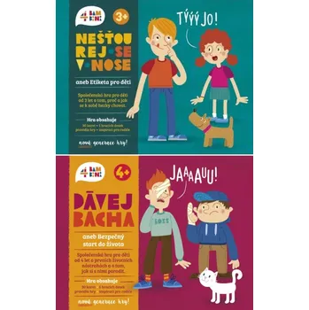 Desková hra Sada her 4bambini - NOVÁ GENERACE - Nešťourej se v nose! + Dávej bacha!