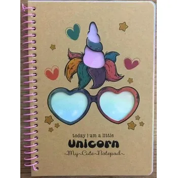 Set školních potřeb Kołonotatnik B6/80K kratka kraft Jednorożec