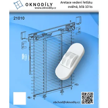 Příslušenství k oknu Aretace vedení řetízku (3mm) oválná 10 ks, barva bílá
