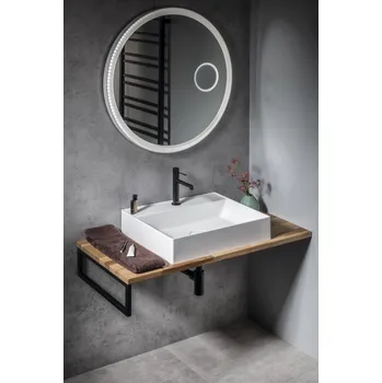 Sapho WOODY deska 800x28x500mm, masiv přírodní dub