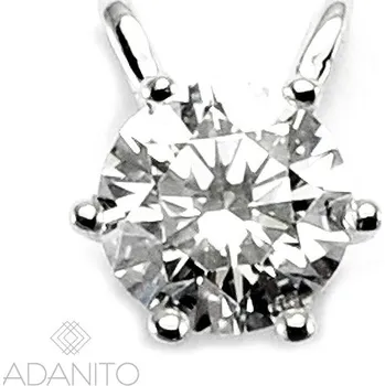 Přívěsek Zlatý přívěsek z bílého zlata se zirkonem