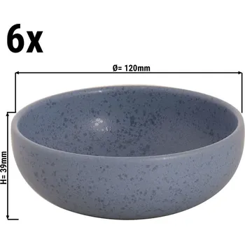 Nádobí G.Gastro (6 Kusů) SANDY LOAM - Miska - Ø 12 cm - modrá