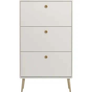 Botník Textilomanie Bílý výklopný botník PRIMO Bílá