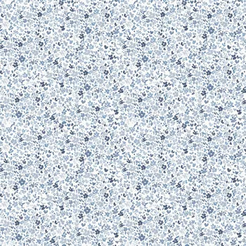 Tapeta ICH Wallcoverings Modro-bílá květinová vliesová tapeta na zeď, MG56668, Mika, ICH Wallcoverings, velikost 10,05 x 0,53 m
