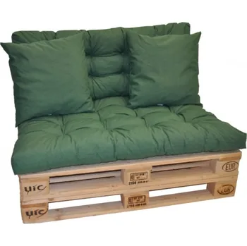 Polstry na paletový nábytek - látka tmavě zelený melír