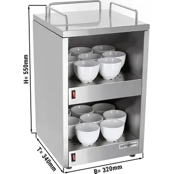 Náhradní díl pro kávovar G.Gastro Ohřívač šálků - se 2 policemi 150 Wattů