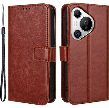 Pouzdro na mobilní telefon Crazy knížkové pouzdro na Huawei Pura 70 - hnědé