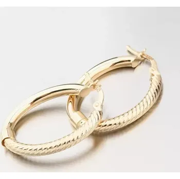 Náušnice Dámské náušnice žluté zlato 585 oválné 12R-718