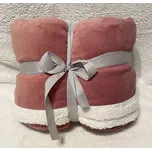 JERRY FABRICS Deka microflanel super soft s beránkem Starorůžová Polyester, 150/200 cm