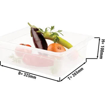 Dóza na potraviny G.Gastro Polypropylenová nádoba GN 1/2 - mléčná - hloubka 100 mm