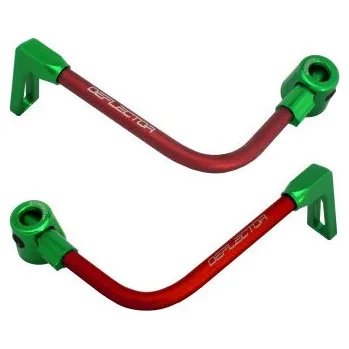 Lever guard ACCOSSATO with red hose and joint right + left , aluminium DE003-019-TP-12