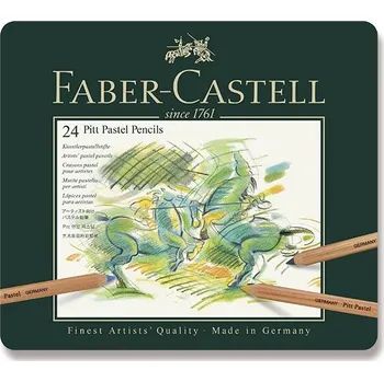 Výtvarná sada Umělecké pastely Faber-Castell Pitt Pastel - plechová krabička - 24 barev