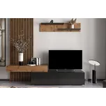 ROSALINDA obývací stěna, černá/dub artisan