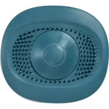 Odtoková mřížka se zachytávačem vlasů pro umyvadlo - modrý