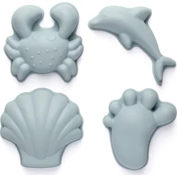 Hračka pro nejmenší Scrunch silikonové bábovky, sada 4 ks, Duck Egg Blue