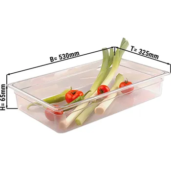 Dóza na potraviny G.Gastro Polykarbonátová nádoba GN 1/1 - čirá - hloubka 65 mm
