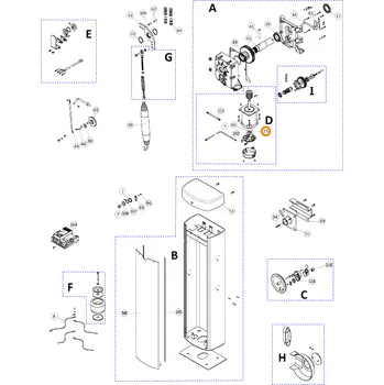 Pohon brány Nice PPD0971R02.4540 kódovací kroužek SIGNO/M-BAR
